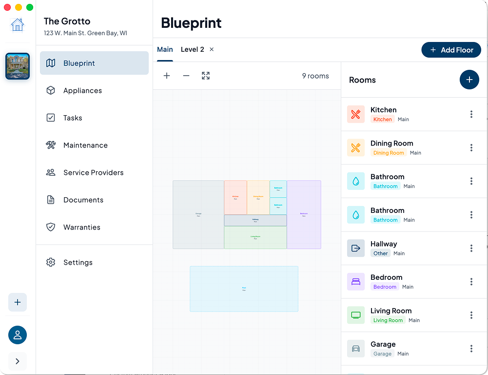 Housekeeper app screenshot